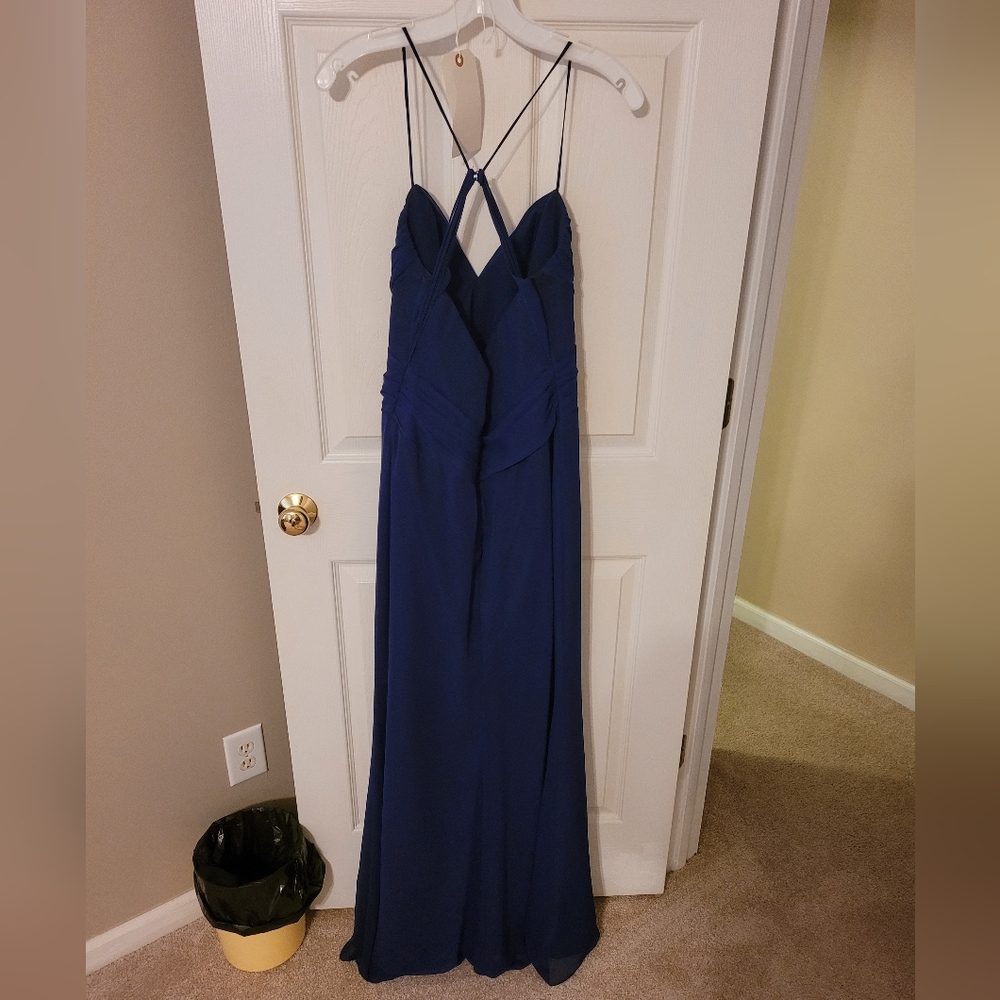Dark Blue/purple prom, Wedding Guest, formal dress. Size 14. Jim Hjelm Occasions - Picture 2 of 4